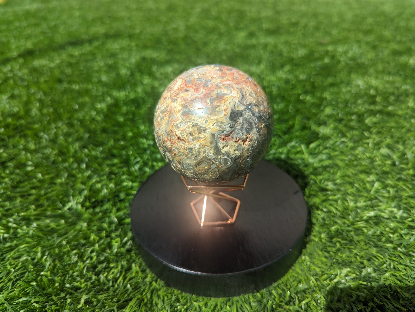 Mexican Crazy Lace Agate Sphere