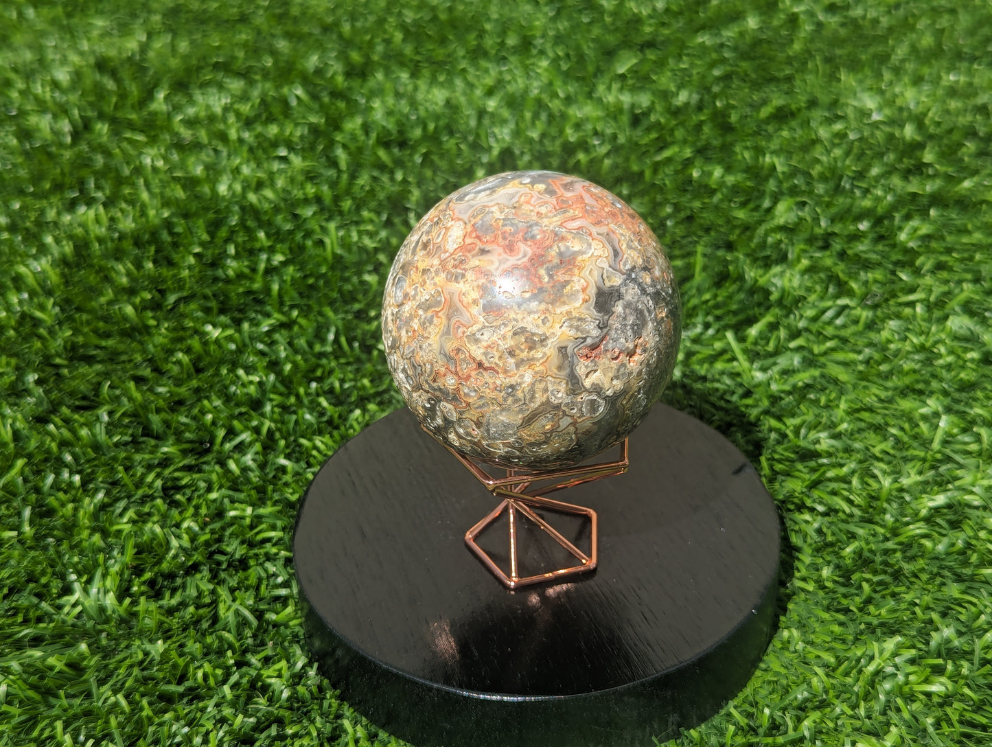 Mexican Crazy Lace Agate Sphere