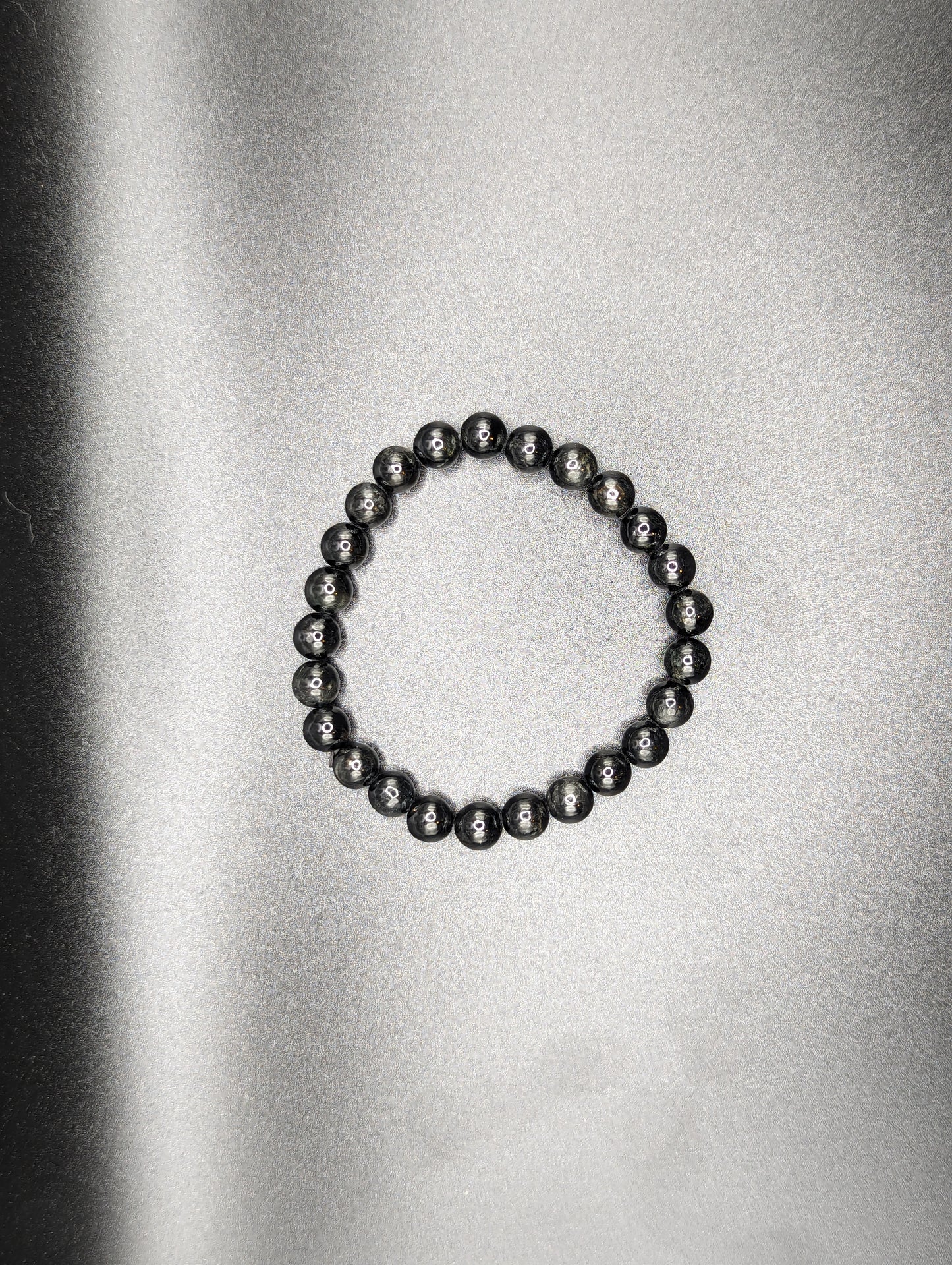 Silver Obsidian Bracelet