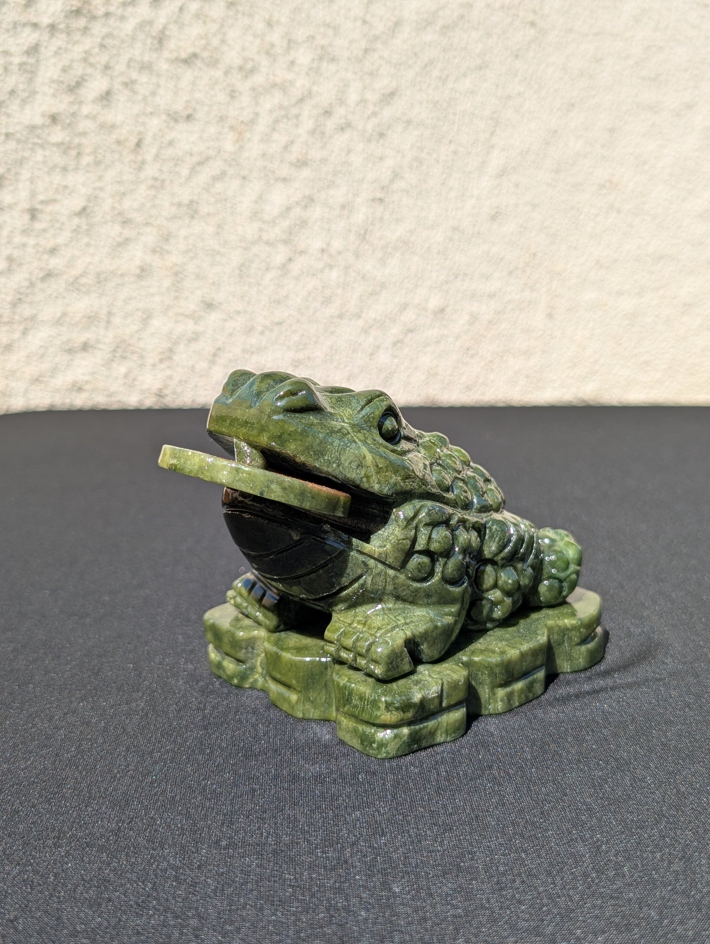 Jade Money Frog Carving – 3.2" | 1.4 lbs