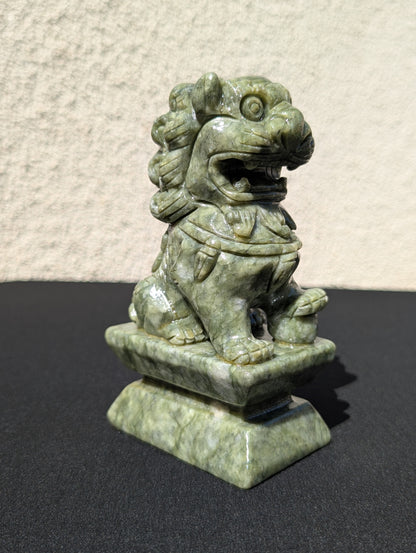 Jade Foo Dog Carving – 6" | 2.8 lbs