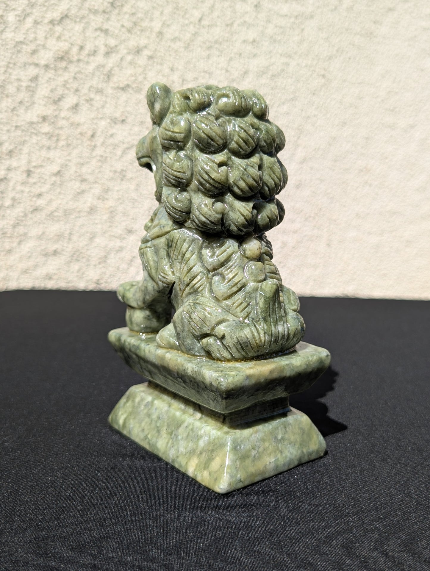 Jade Foo Dog Carving – 6" | 2.8 lbs