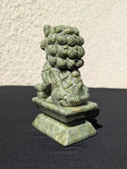 Jade Foo Dog Carving – 6" | 2.8 lbs
