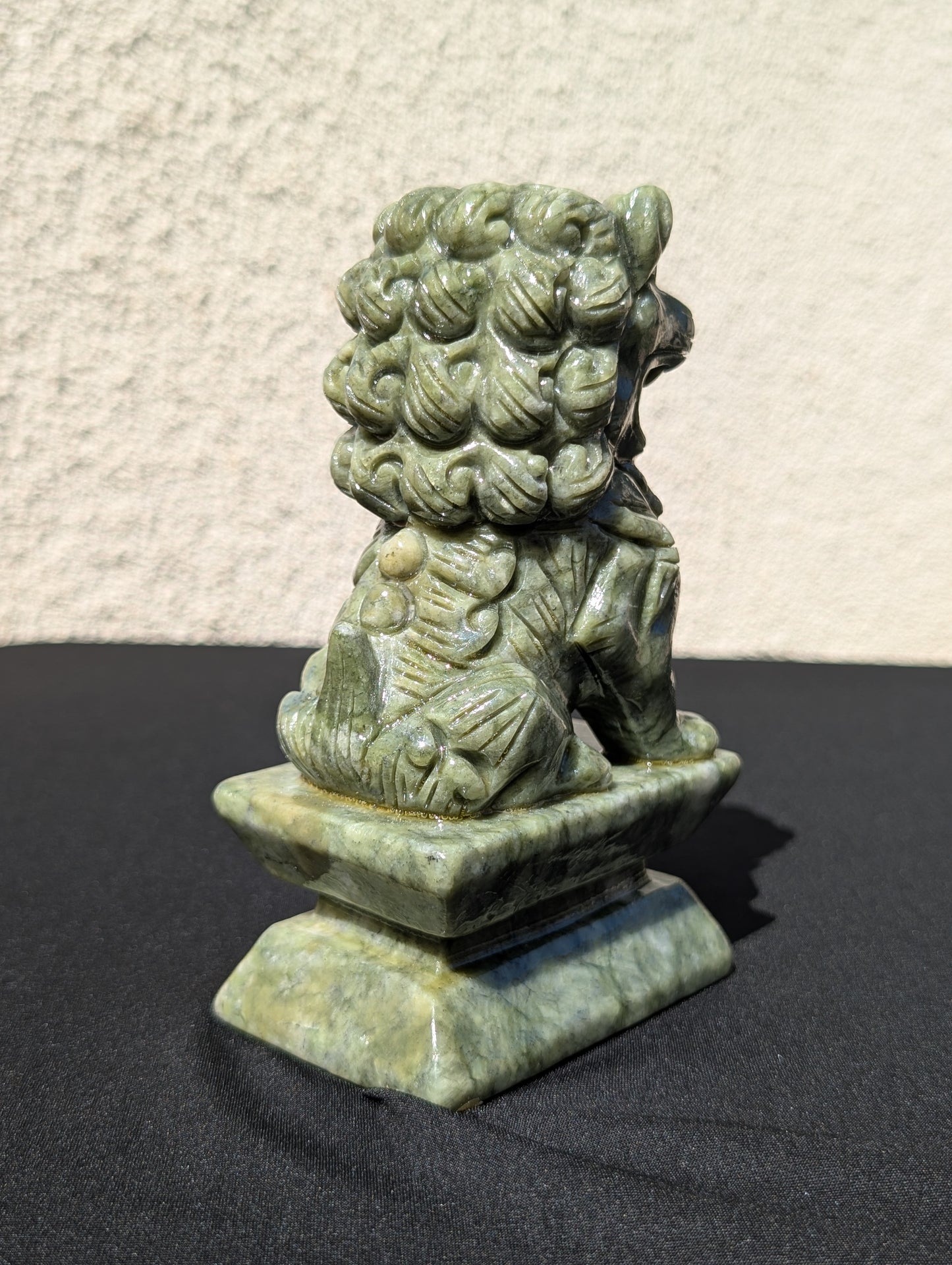 Jade Foo Dog Carving – 6" | 2.8 lbs