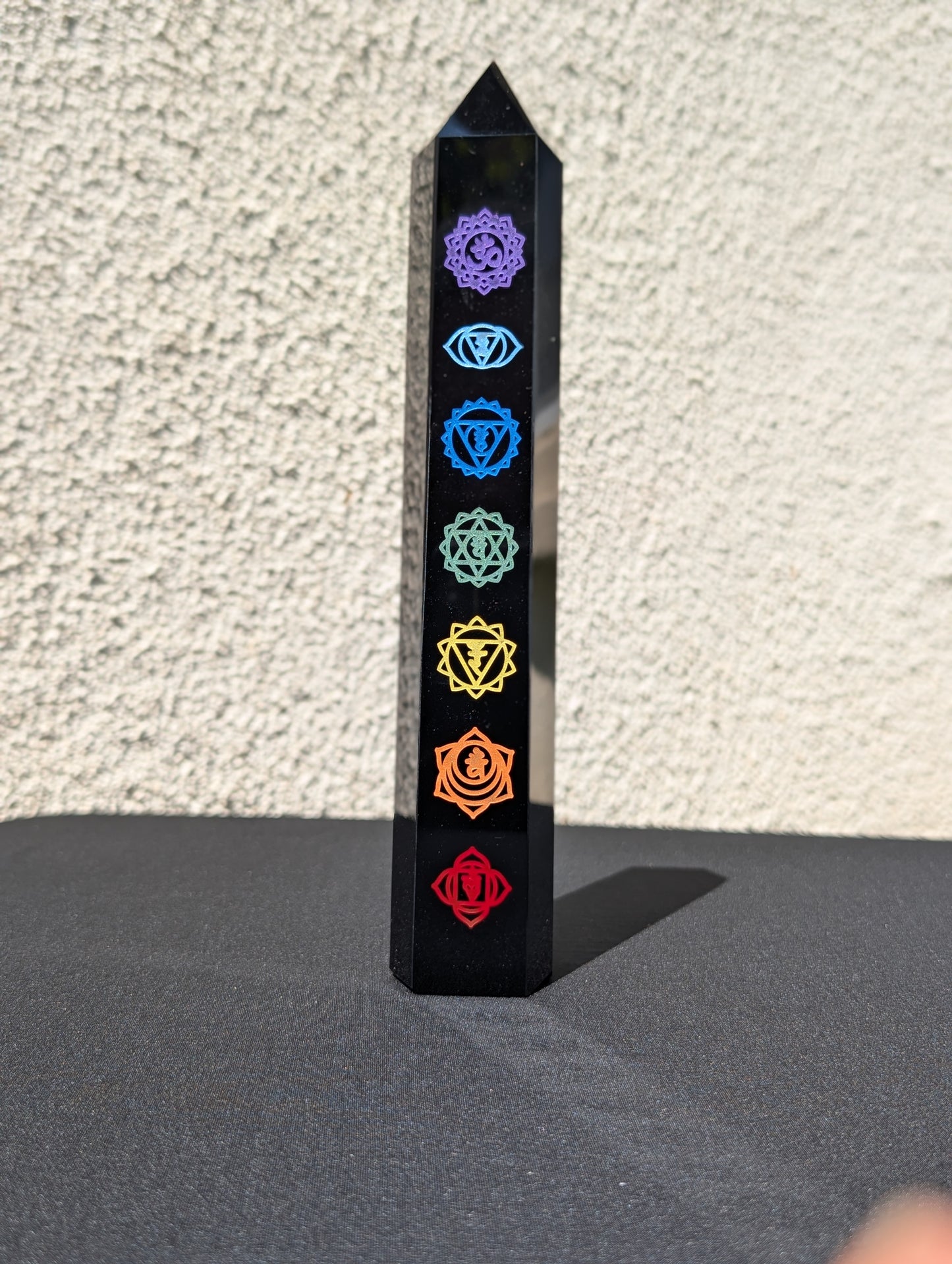 Obsidian Seven Chakra Tower - 10.5” | 1.8 lbs