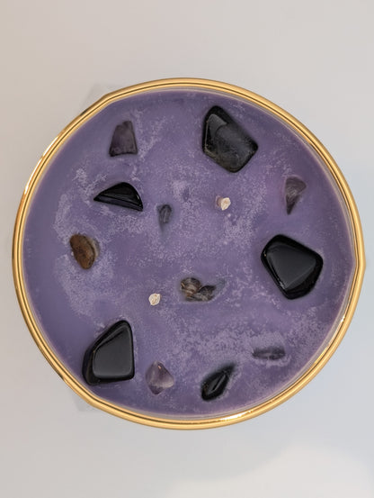 Plum After Dark – Crystal Infused Candle by Camdles