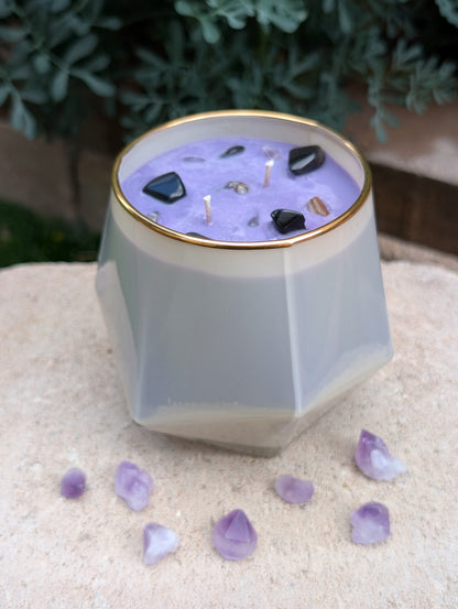 Plum After Dark – Crystal Infused Candle by Camdles