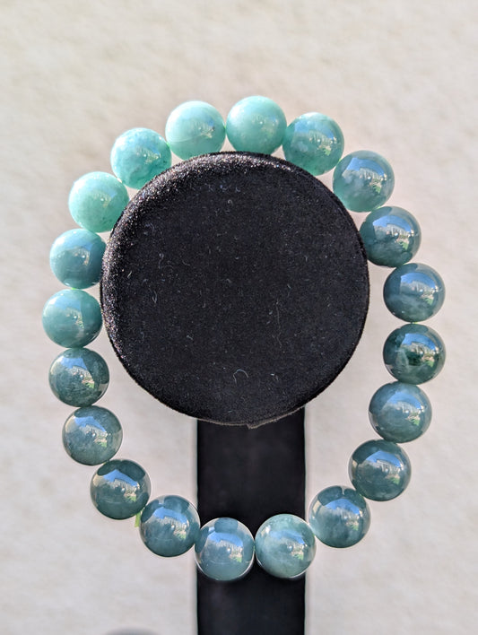 Blue Water Jade Bracelet – Serenity • Prosperity • Emotional Balance
