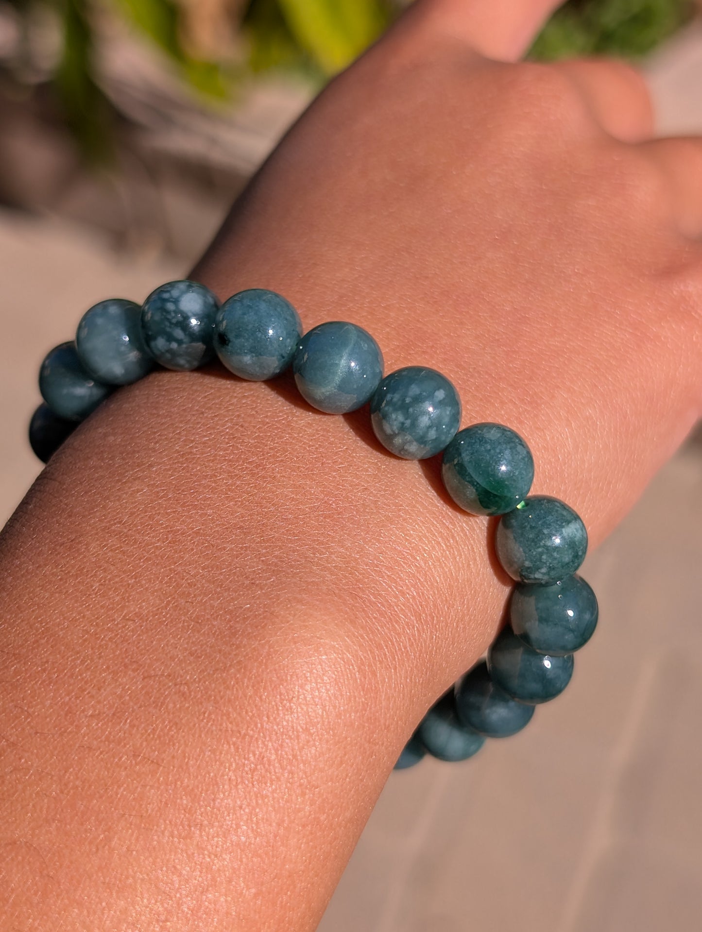 Blue Water Jade Bracelet – Serenity • Prosperity • Emotional Balance