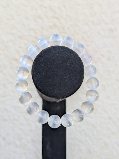 Gypsum Crystal Stretch Bracelet – 10mm Natural Stone Beads