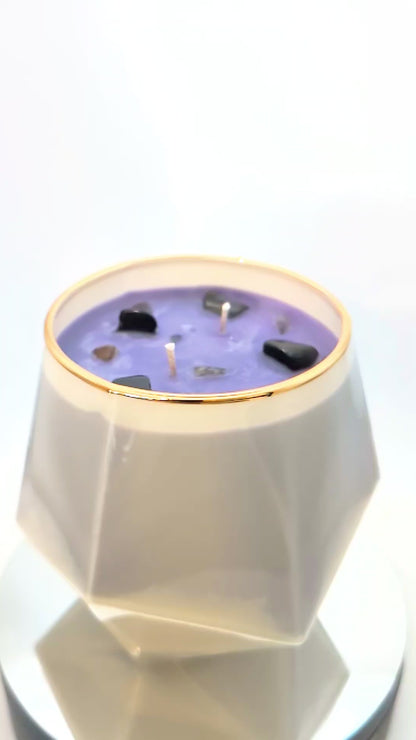 Plum After Dark – Crystal Infused Candle by Camdles