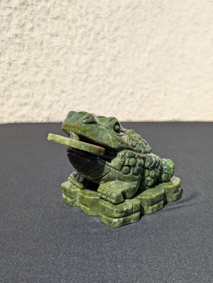 Jade Money Frog Carving – 3.2" | 1.4 lbs