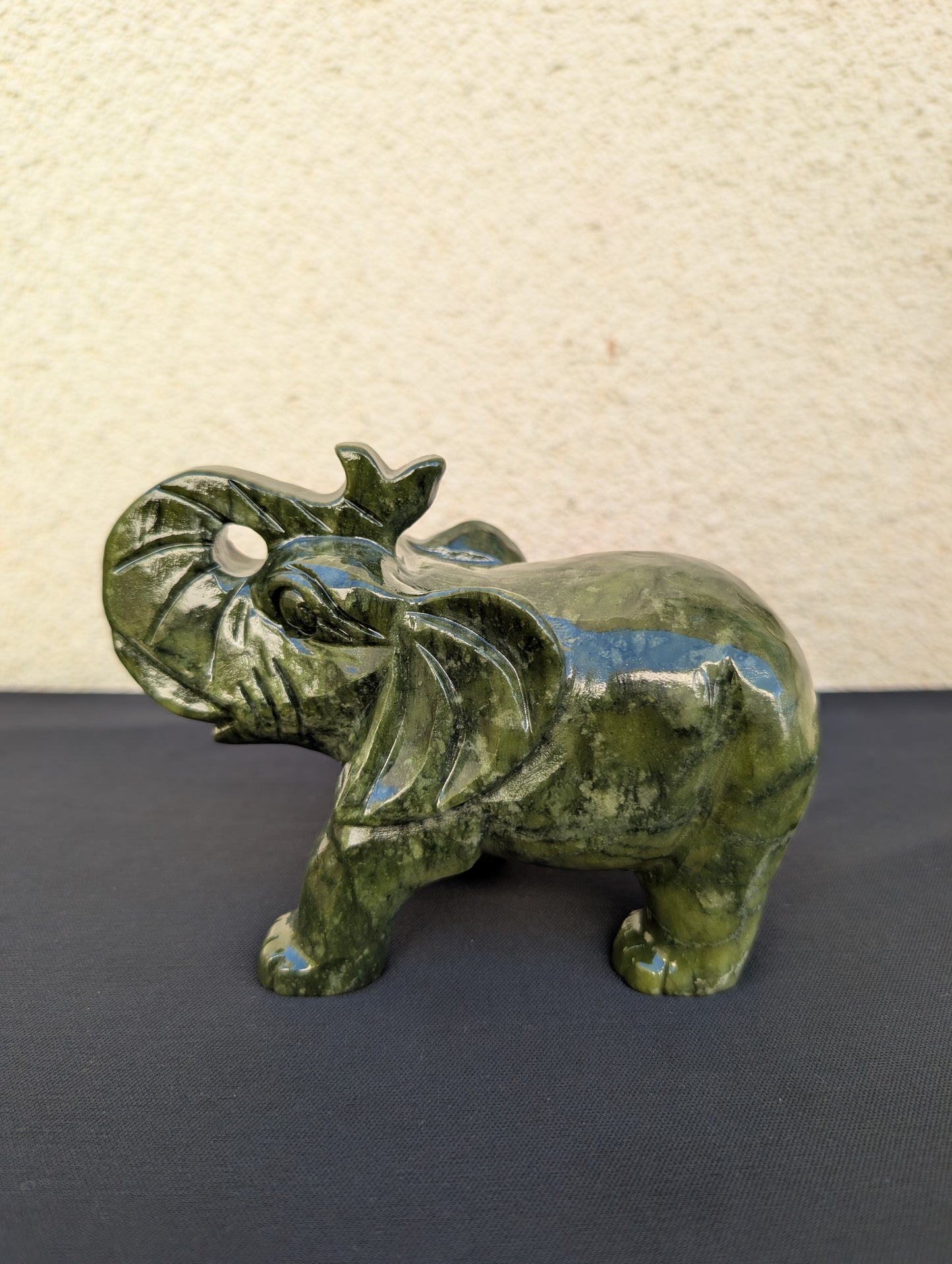 Jade Elephant Carving – 4.5" | 2.5 lbs