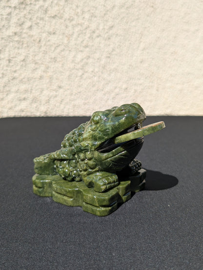 Jade Money Frog Carving – 3.2" | 1.4 lbs