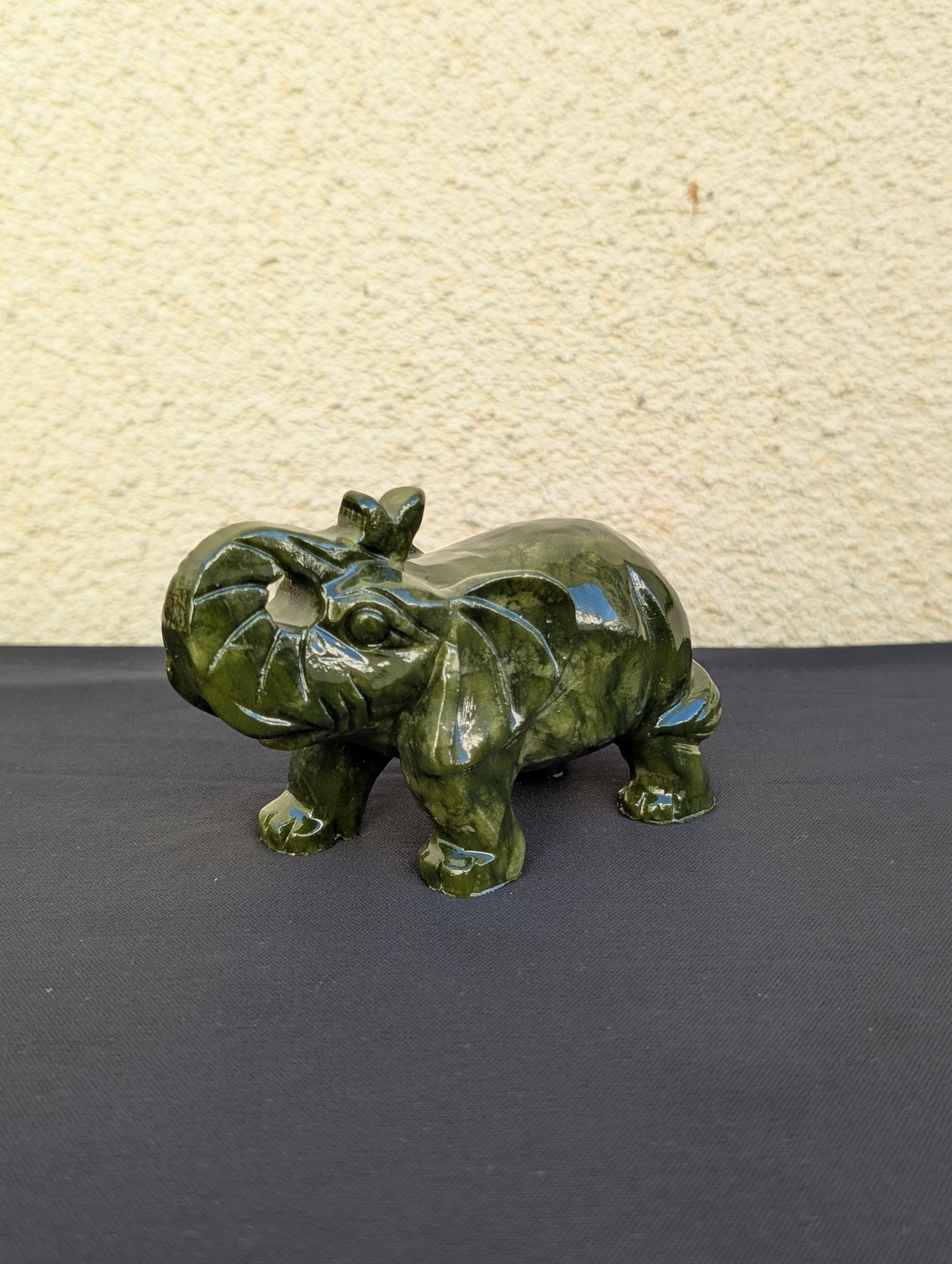 Jade Elephant Carving – 4.5" | 2.5 lbs