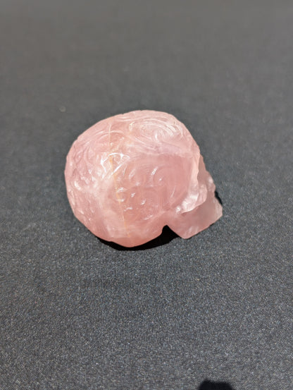 Rose Quartz Skull Carving – 1.75" | 0.4 lbs
