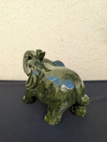 Jade Elephant Carving – 4.5" | 2.5 lbs